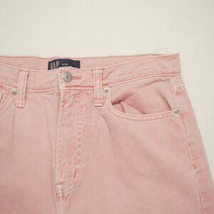 Gap Denim Womens High Rise Wide Leg Jeans Pink Size 8/29L 100% Cotton